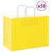 Pungi de hârtie 50 buc cu mânere galbene 32x17x25 cm - WALTI WALTI