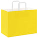 Pungi de hârtie 50 buc cu mânere galbene 32x17x25 cm - WALTI WALTI