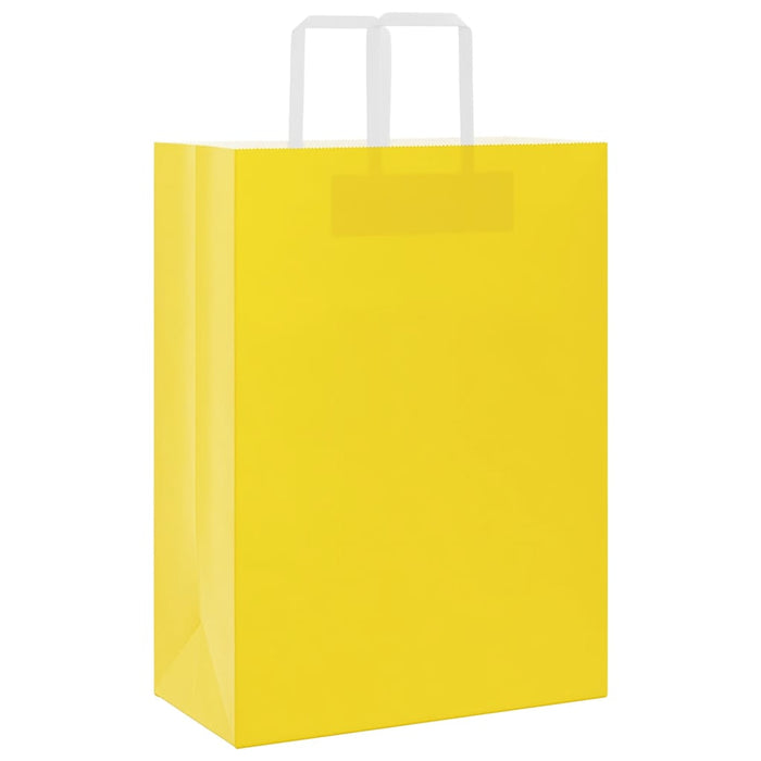 Pungi de hârtie 50 buc cu mânere galbene 32x17x44 cm - WALTI WALTI