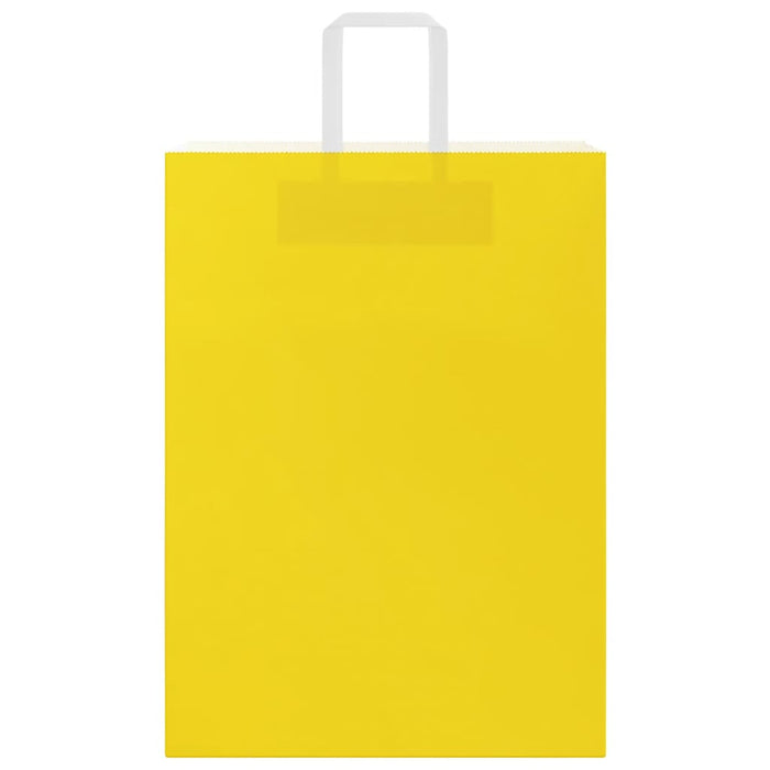 Pungi de hârtie 50 buc cu mânere galbene 32x17x44 cm - WALTI WALTI