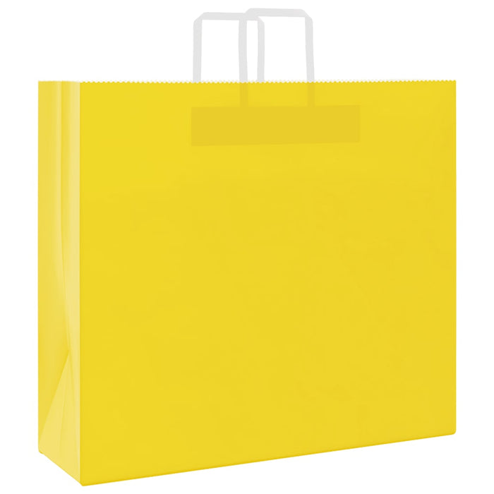 Pungi de hârtie 50 buc cu mânere galbene 54x15x49 cm - WALTI WALTI