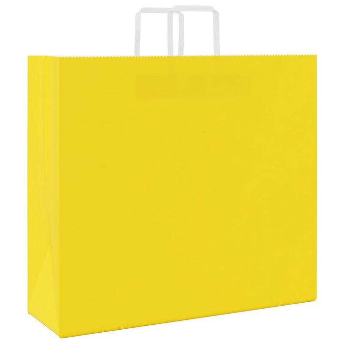 Pungi de hârtie 50 buc cu mânere galbene 54x15x49 cm - WALTI WALTI