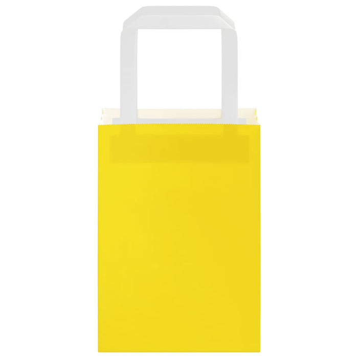 Pungi de hârtie 250 buc cu mânere galbene 15x8x21 cm - WALTI WALTI