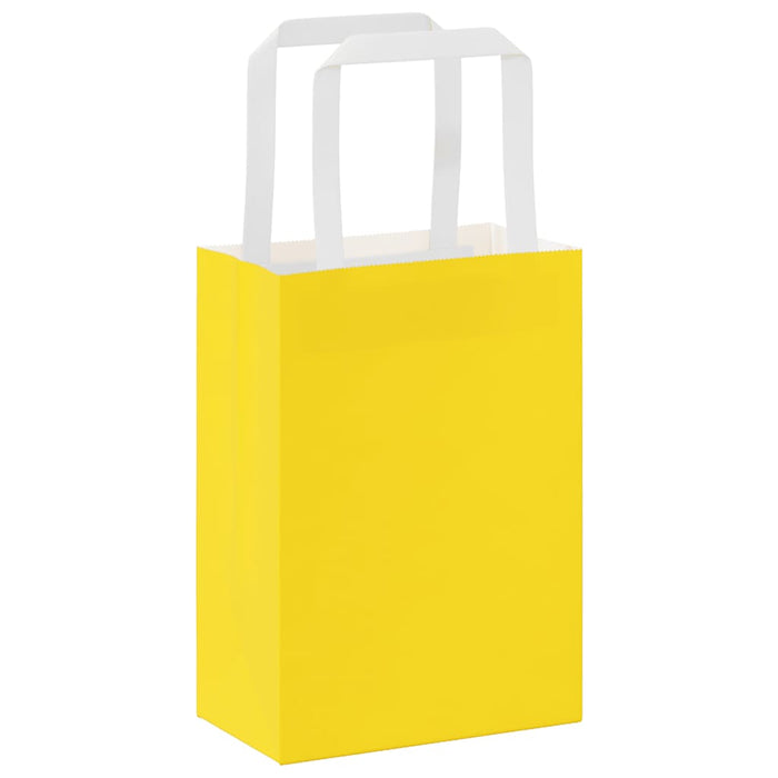 Pungi de hârtie 250 buc cu mânere galbene 15x8x21 cm - WALTI WALTI