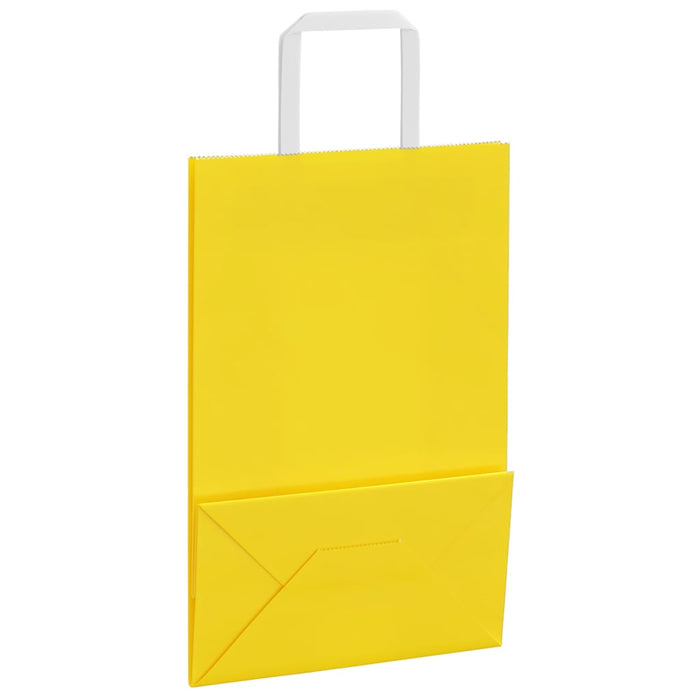 Pungi de hârtie 250 buc cu mânere galbene 21x11x31 cm WALTI