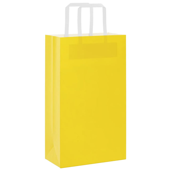 Pungi de hârtie 250 buc cu mânere galbene 21x11x36 cm - WALTI WALTI