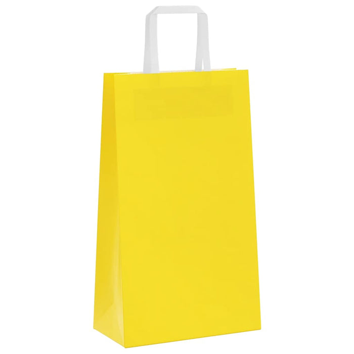 Pungi de hârtie 250 buc cu mânere galbene 21x11x36 cm - WALTI WALTI