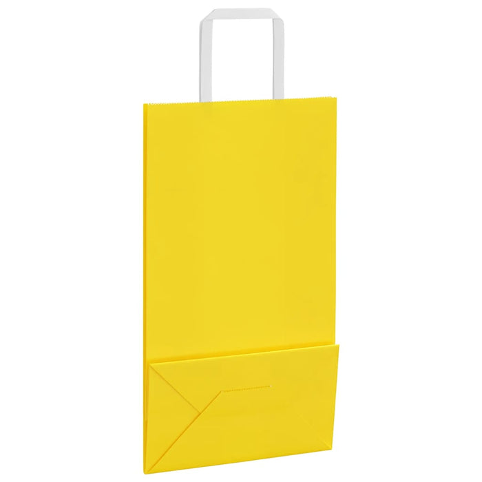 Pungi de hârtie 250 buc cu mânere galbene 21x11x36 cm - WALTI WALTI