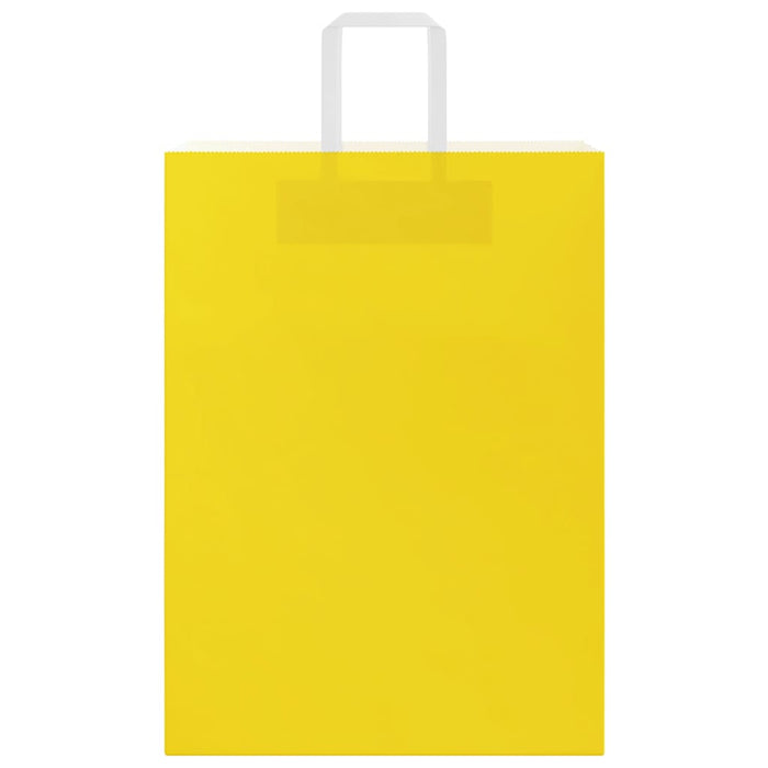 Pungi de hârtie 250 buc cu mânere galbene 32x17x44 cm - WALTI WALTI