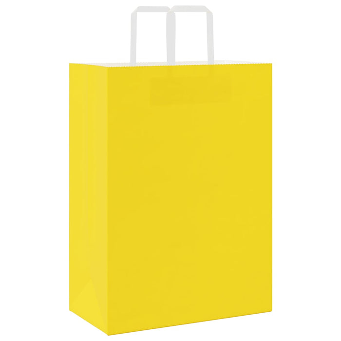 Pungi de hârtie 250 buc cu mânere galbene 32x17x44 cm - WALTI WALTI