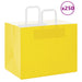Pungi de hârtie 250 buc cu mânere galbene 32x22x24 cm - WALTI WALTI