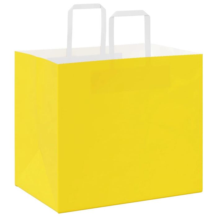 Pungi de hârtie 250 buc cu mânere galbene 32x22x28 cm - WALTI WALTI
