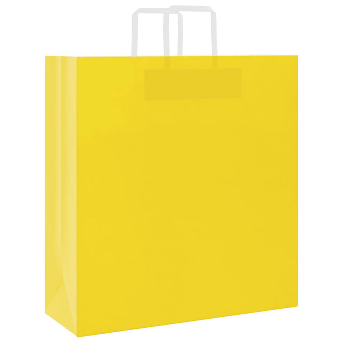 Pungi de hârtie 250 buc cu mânere galbene 45x17x48 cm - WALTI WALTI