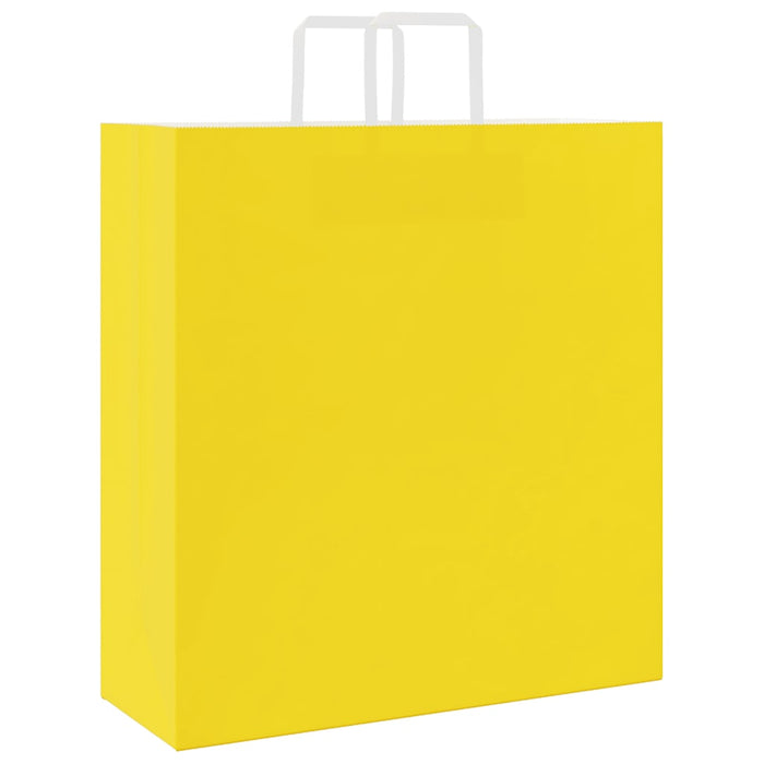 Pungi de hârtie 250 buc cu mânere galbene 45x17x48 cm - WALTI WALTI