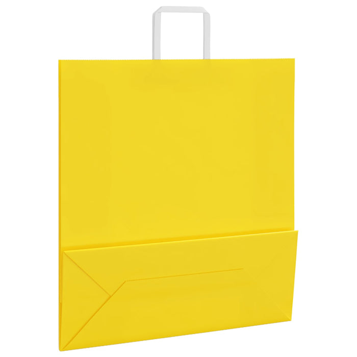Pungi de hârtie 250 buc cu mânere galbene 45x17x48 cm - WALTI WALTI