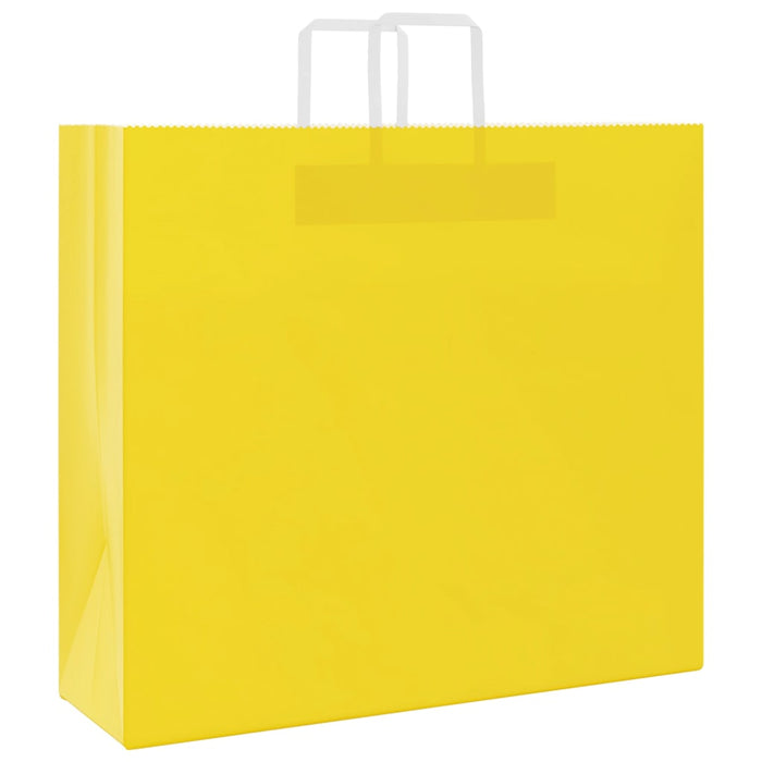 Pungi de hârtie 250 buc cu mânere galbene 54x15x49 cm - WALTI WALTI