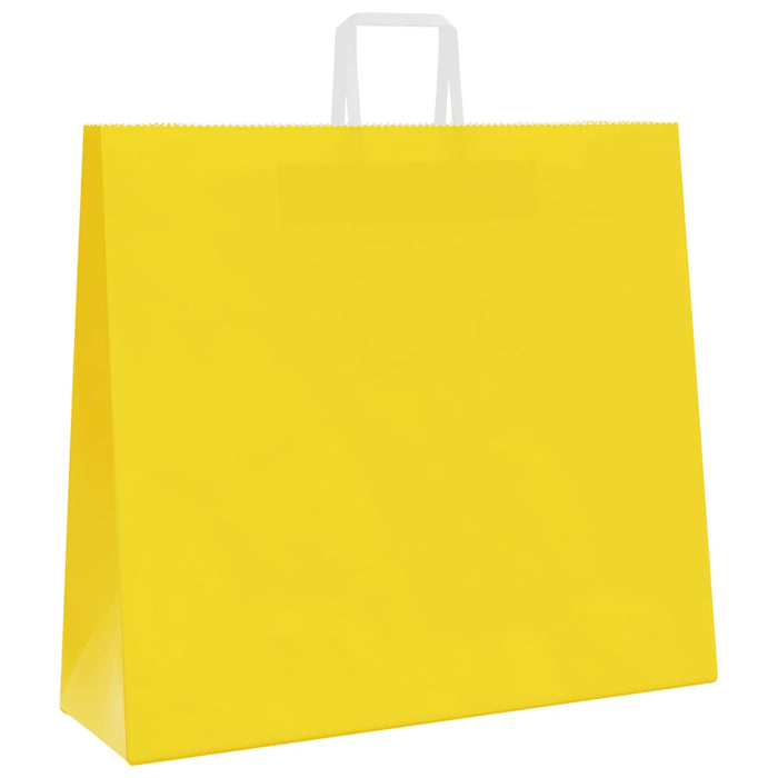 Pungi de hârtie 250 buc cu mânere galbene 54x15x49 cm - WALTI WALTI