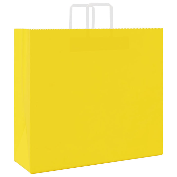 Pungi de hârtie 250 buc cu mânere galbene 54x15x49 cm - WALTI WALTI