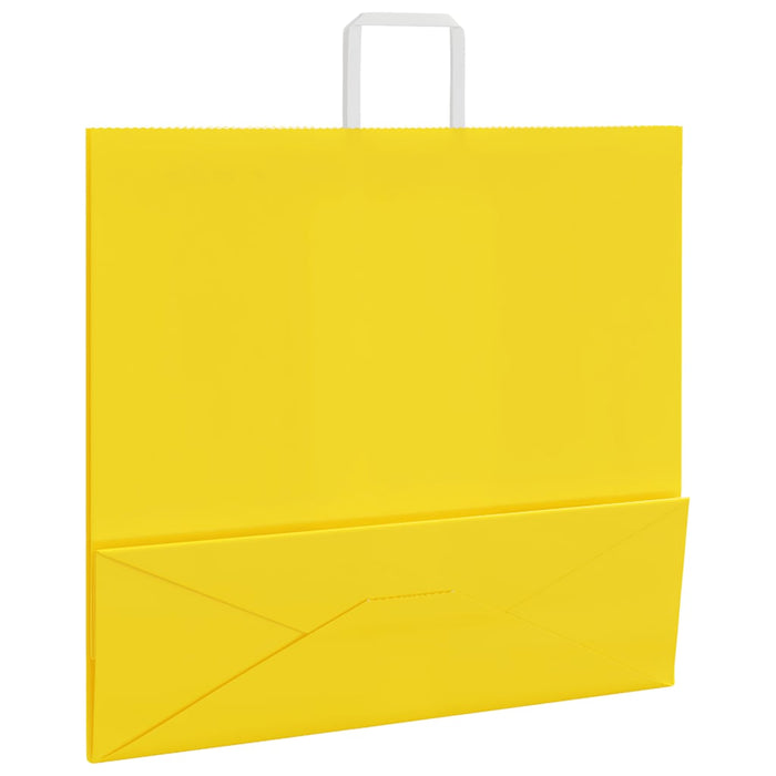 Pungi de hârtie 250 buc cu mânere galbene 54x15x49 cm - WALTI WALTI
