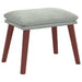 Scaun de relaxare cu taburet, gri deschis, catifea - WALTI WALTI