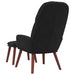 Scaun de relaxare cu taburet, negru, catifea - WALTI WALTI