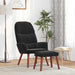 Scaun de relaxare cu taburet, negru, catifea - WALTI WALTI