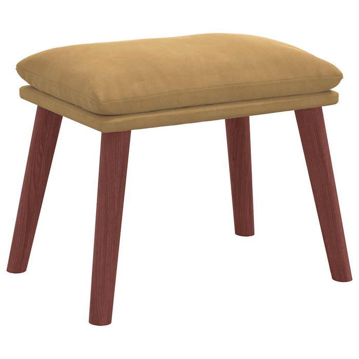 Scaun de relaxare cu taburet, maro, catifea WALTI