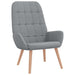 Scaun de relaxare cu taburet, gri deschis, textil - WALTI WALTI