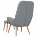 Scaun de relaxare cu taburet, gri deschis, textil - WALTI WALTI