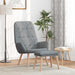 Scaun de relaxare cu taburet, gri deschis, textil - WALTI WALTI