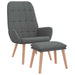 Scaun de relaxare cu taburet, gri deschis, textil - WALTI WALTI