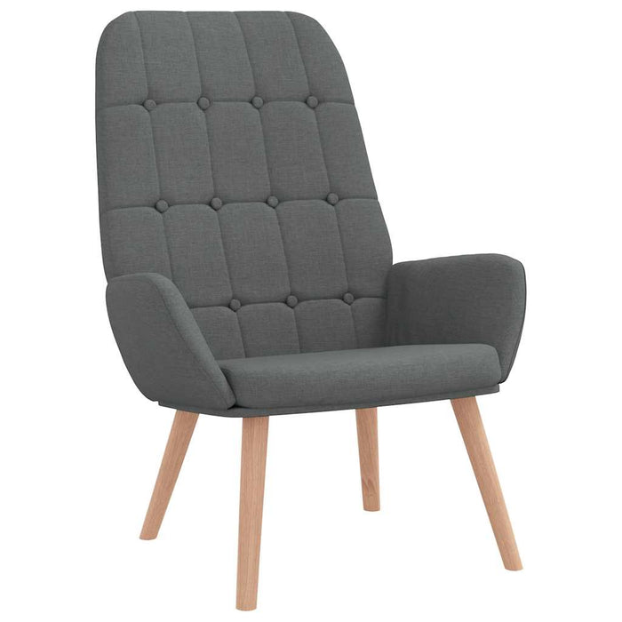 Scaun de relaxare cu taburet, gri deschis, textil - WALTI WALTI