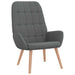 Scaun de relaxare cu taburet, gri deschis, textil - WALTI WALTI