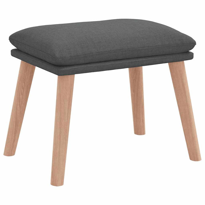 Scaun de relaxare cu taburet, gri deschis, textil - WALTI WALTI