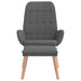 Scaun de relaxare cu taburet, gri deschis, textil - WALTI WALTI