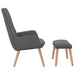 Scaun de relaxare cu taburet, gri deschis, textil - WALTI WALTI