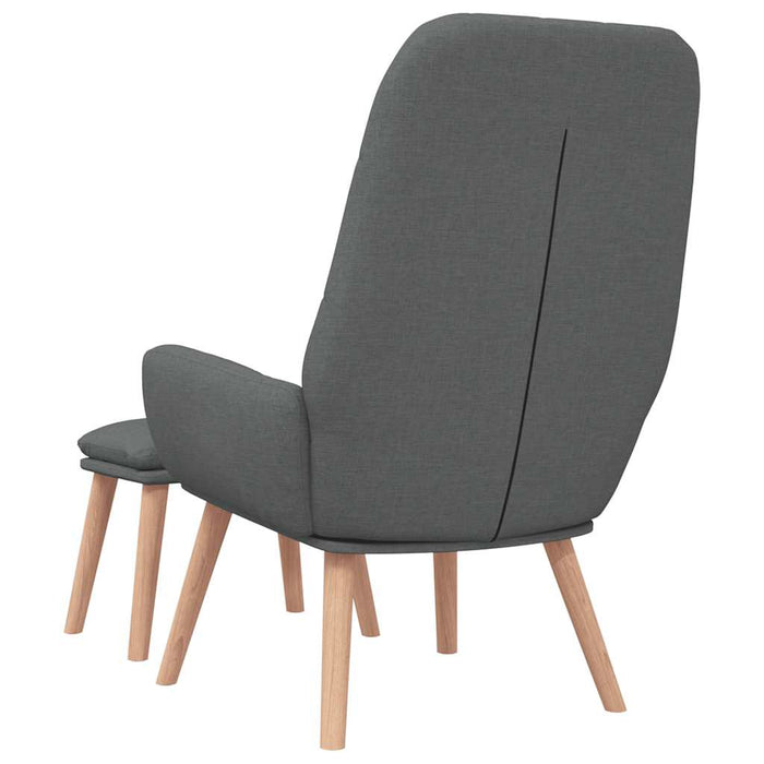 Scaun de relaxare cu taburet, gri deschis, textil - WALTI WALTI