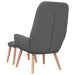 Scaun de relaxare cu taburet, gri deschis, textil - WALTI WALTI