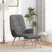 Scaun de relaxare cu taburet, gri deschis, textil - WALTI WALTI