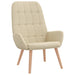 Scaun de relaxare cu taburet, crem, textil - WALTI WALTI