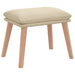 Scaun de relaxare cu taburet, crem, textil - WALTI WALTI