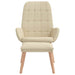 Scaun de relaxare cu taburet, crem, textil - WALTI WALTI