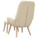 Scaun de relaxare cu taburet, crem, textil - WALTI WALTI