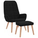 Scaun de relaxare cu taburet, negru, textil - WALTI WALTI