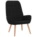 Scaun de relaxare cu taburet, negru, textil - WALTI WALTI