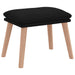 Scaun de relaxare cu taburet, negru, textil - WALTI WALTI
