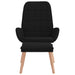 Scaun de relaxare cu taburet, negru, textil - WALTI WALTI