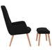 Scaun de relaxare cu taburet, negru, textil - WALTI WALTI