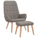Scaun de relaxare cu taburet, gri taupe, textil - WALTI WALTI
