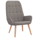 Scaun de relaxare cu taburet, gri taupe, textil - WALTI WALTI